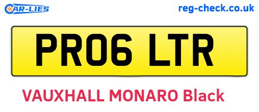 PR06LTR are the vehicle registration plates.