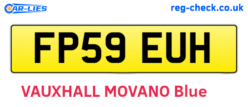 FP59EUH are the vehicle registration plates.