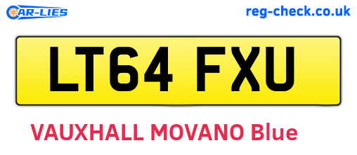 LT64FXU are the vehicle registration plates.