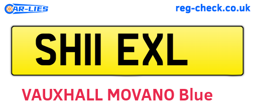 SH11EXL are the vehicle registration plates.