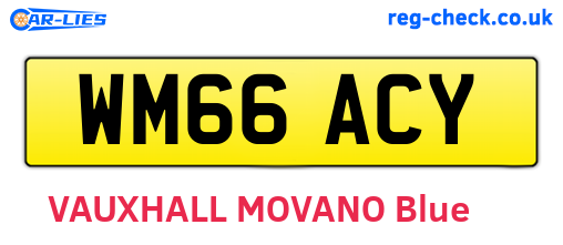 WM66ACY are the vehicle registration plates.