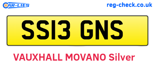 SS13GNS are the vehicle registration plates.
