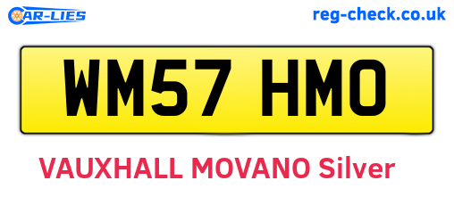 WM57HMO are the vehicle registration plates.