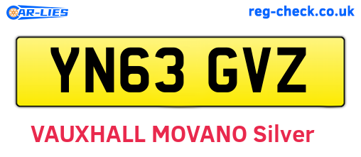 YN63GVZ are the vehicle registration plates.