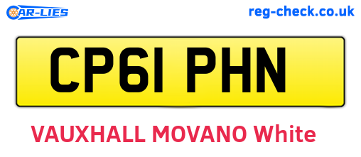 CP61PHN are the vehicle registration plates.