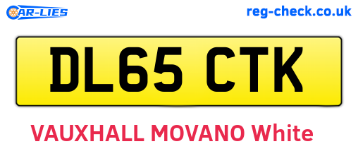 DL65CTK are the vehicle registration plates.