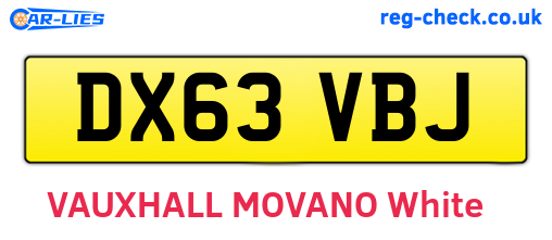 DX63VBJ are the vehicle registration plates.