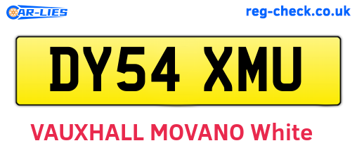 DY54XMU are the vehicle registration plates.