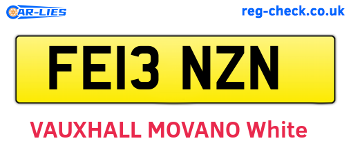 FE13NZN are the vehicle registration plates.