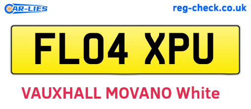FL04XPU are the vehicle registration plates.