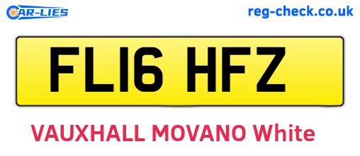 FL16HFZ are the vehicle registration plates.