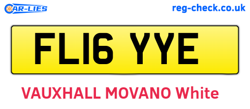 FL16YYE are the vehicle registration plates.