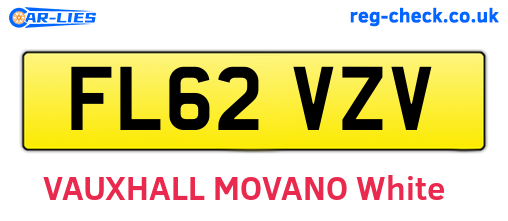 FL62VZV are the vehicle registration plates.