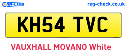 KH54TVC are the vehicle registration plates.