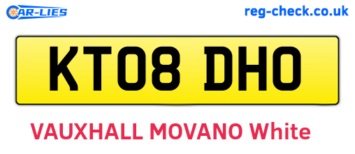 KT08DHO are the vehicle registration plates.