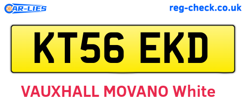 KT56EKD are the vehicle registration plates.