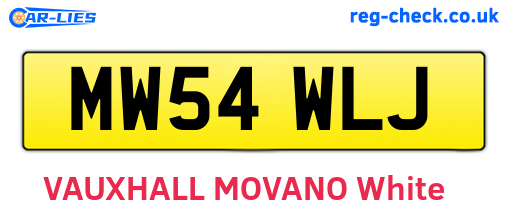 MW54WLJ are the vehicle registration plates.