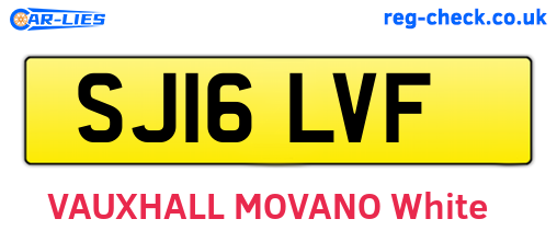 SJ16LVF are the vehicle registration plates.