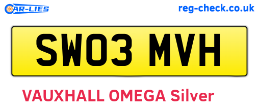 SW03MVH are the vehicle registration plates.