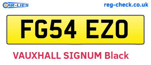FG54EZO are the vehicle registration plates.