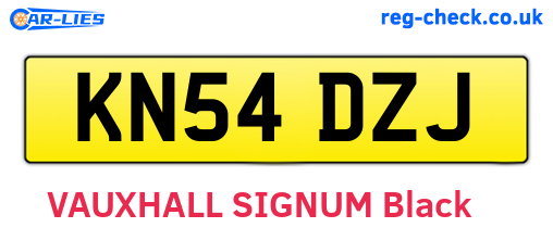 KN54DZJ are the vehicle registration plates.