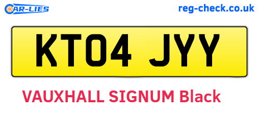 KT04JYY are the vehicle registration plates.