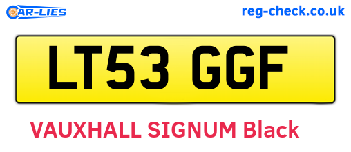 LT53GGF are the vehicle registration plates.