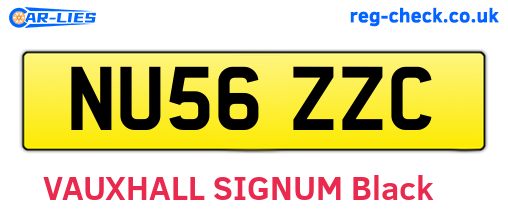 NU56ZZC are the vehicle registration plates.