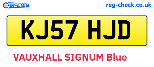 KJ57HJD are the vehicle registration plates.