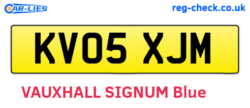 KV05XJM are the vehicle registration plates.