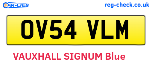 OV54VLM are the vehicle registration plates.