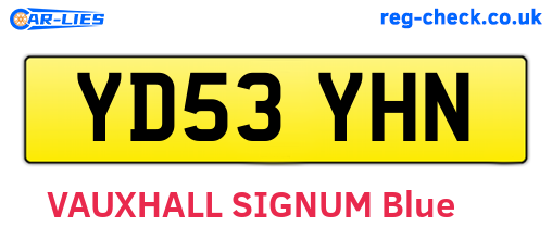 YD53YHN are the vehicle registration plates.