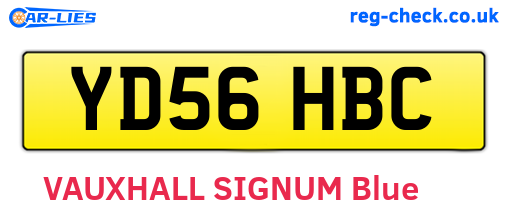 YD56HBC are the vehicle registration plates.