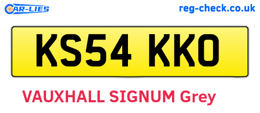 KS54KKO are the vehicle registration plates.