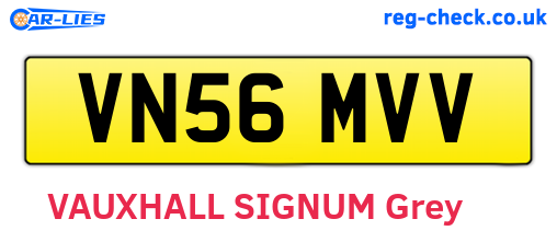 VN56MVV are the vehicle registration plates.