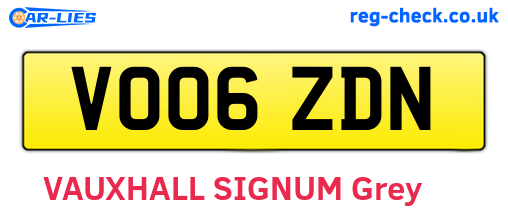 VO06ZDN are the vehicle registration plates.