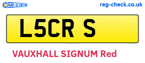 L5CRS are the vehicle registration plates.