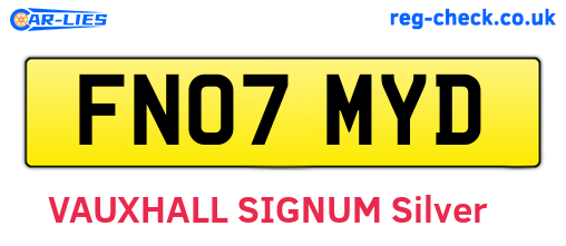 FN07MYD are the vehicle registration plates.