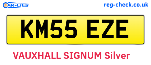 KM55EZE are the vehicle registration plates.