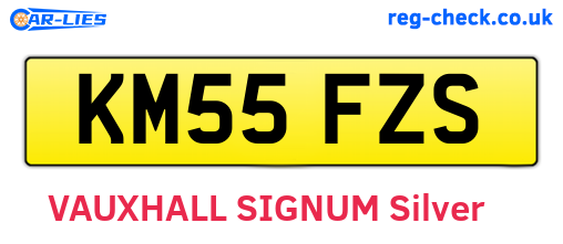KM55FZS are the vehicle registration plates.