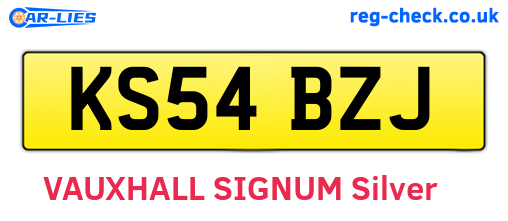KS54BZJ are the vehicle registration plates.