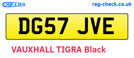 DG57JVE are the vehicle registration plates.