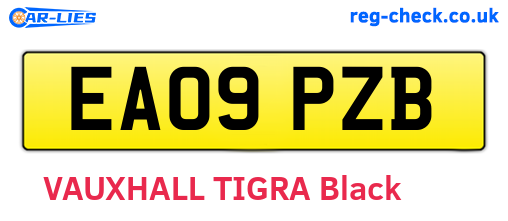 EA09PZB are the vehicle registration plates.