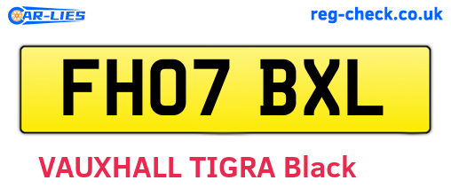 FH07BXL are the vehicle registration plates.