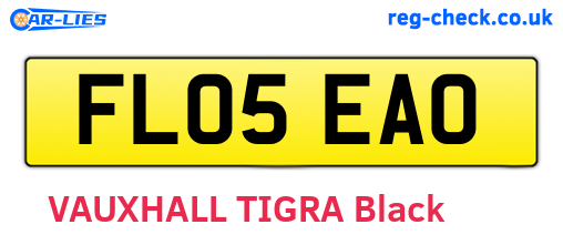 FL05EAO are the vehicle registration plates.