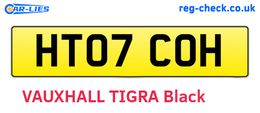 HT07COH are the vehicle registration plates.