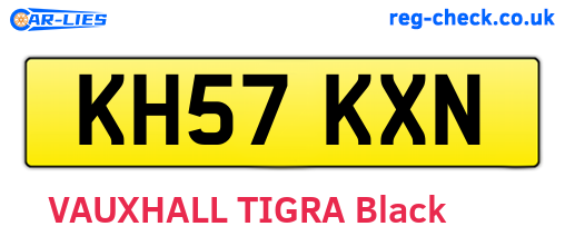KH57KXN are the vehicle registration plates.