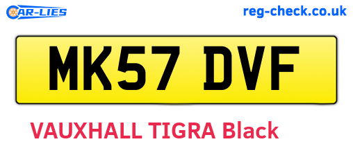 MK57DVF are the vehicle registration plates.
