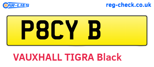 P8CYB are the vehicle registration plates.