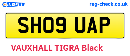 SH09UAP are the vehicle registration plates.
